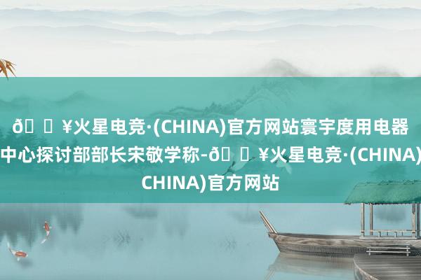 🔥火星电竞·(CHINA)官方网站寰宇度用电器工业信息中心探讨部部长宋敬学称-🔥火星电竞·(CHINA)官方网站