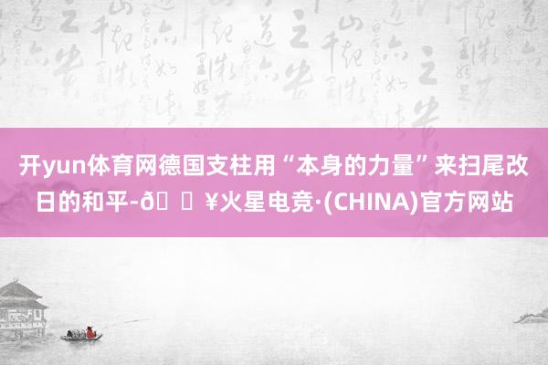 开yun体育网德国支柱用“本身的力量”来扫尾改日的和平-🔥火星电竞·(CHINA)官方网站